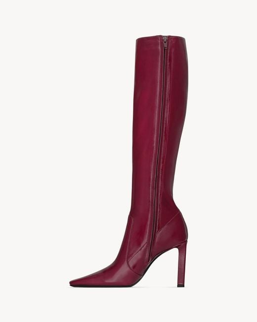 Saint Laurent Red Francoise Boots