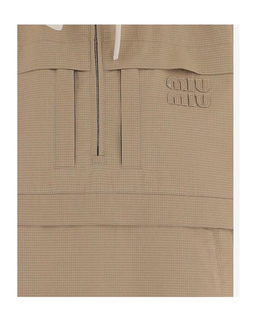 Miu Miu Natural Ripstop Blouson Jacket