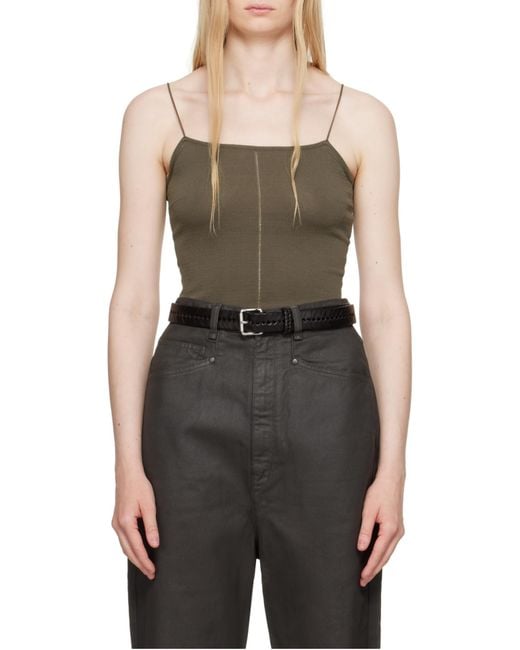 Lemaire Green Fine-Knit Tank Top