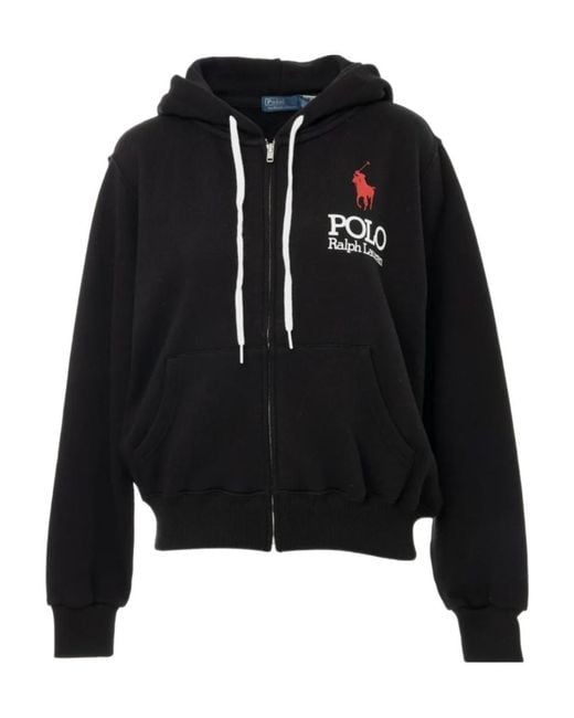 Polo Ralph Lauren Black Polo Pony Zip-Up Hoodie