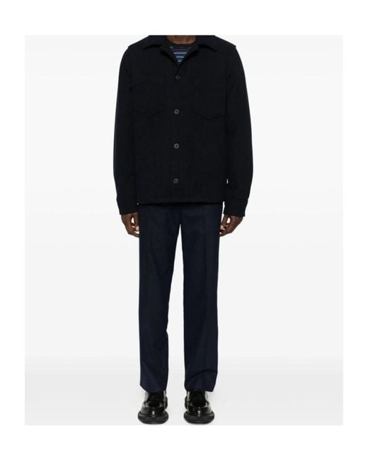 Samsøe & Samsøe Black Button-Down Long-Sleeved Casual Jacket for men