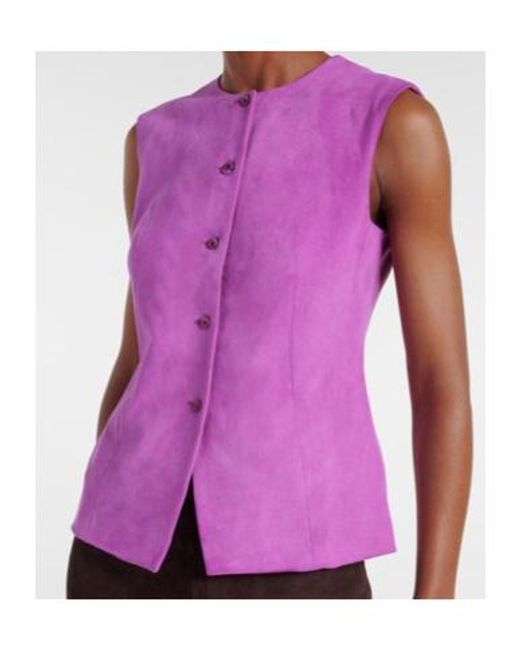 Stouls Purple Leather Top