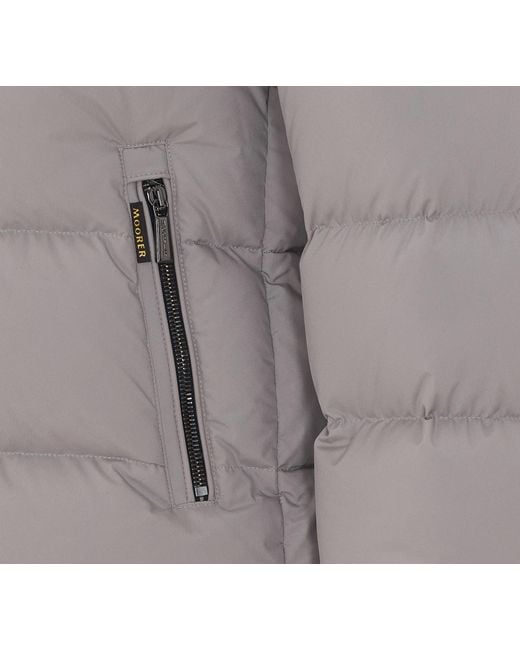Moorer Gray Long-Sleeved Padded Jacket for men