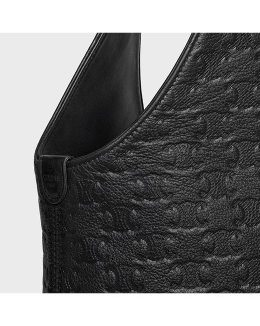 Céline Black Cabas Calfskin Shopper Bag With Embossed Triomphe for men