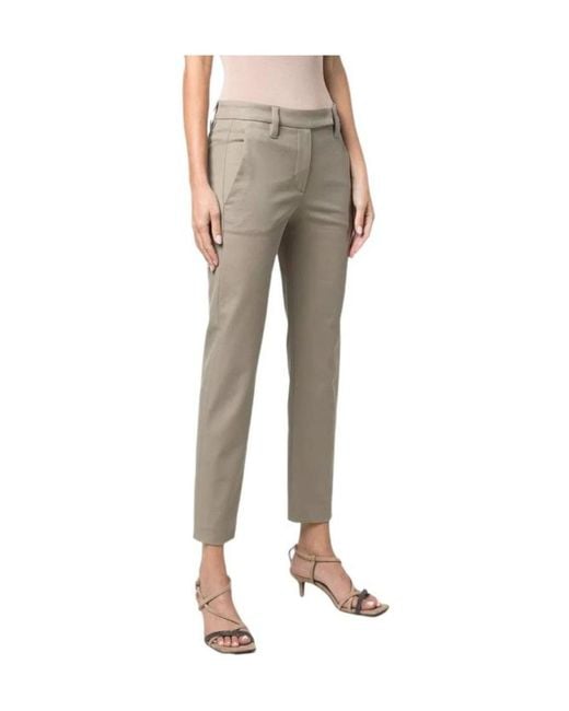 Brunello Cucinelli Gray Cropped Stretch Trousers