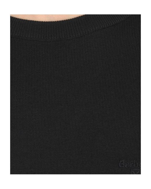 Barbour Black Crew Neck Knitwear for men