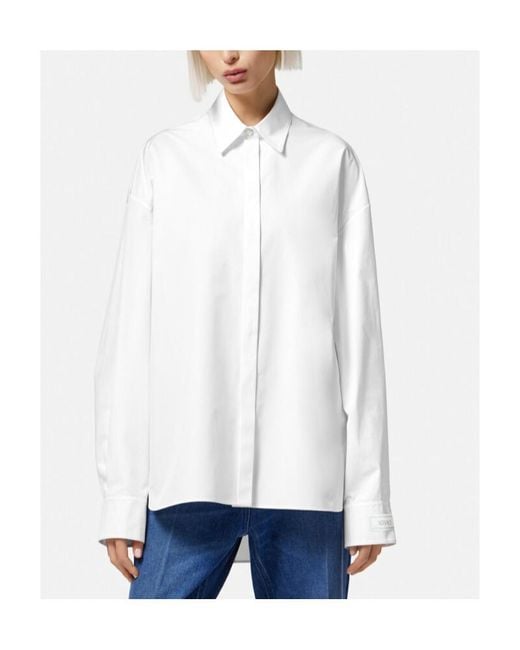 Versace White Long-Sleeved Button-Up Shirt