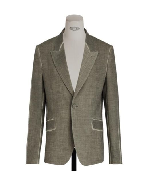 Dior Green Jacket With Resist-Printed Lines for men