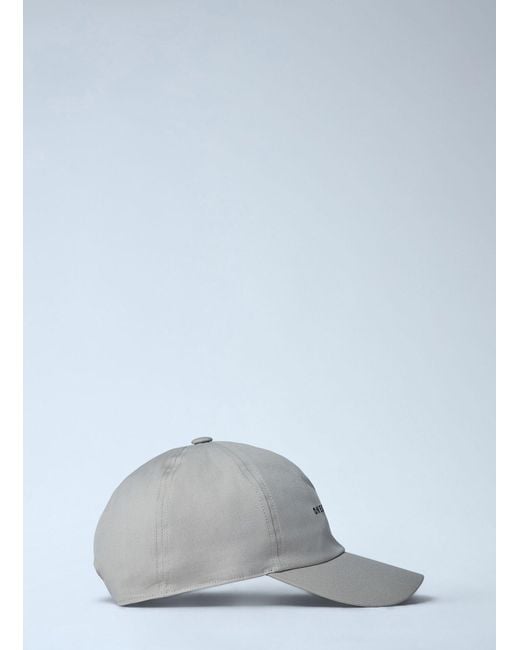 Rick Owens Gray Logo Embroidered Baseball Cap for men