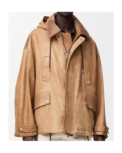 Loewe Brown Short Parka for men