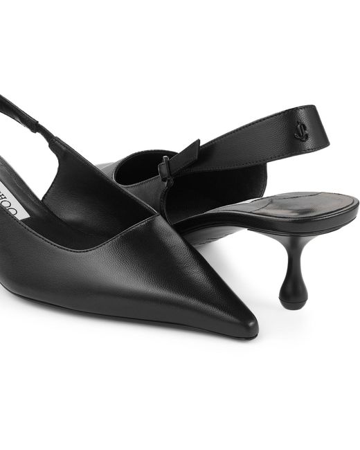 Jimmy Choo Black Amel 50 Slack-Heeled Sandals