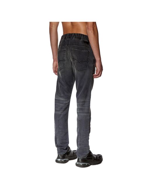 DIESEL Gray Drawstring Jeans for men