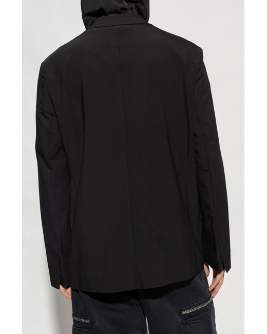 Givenchy Black Hooded Slim-Fit Jacket for men