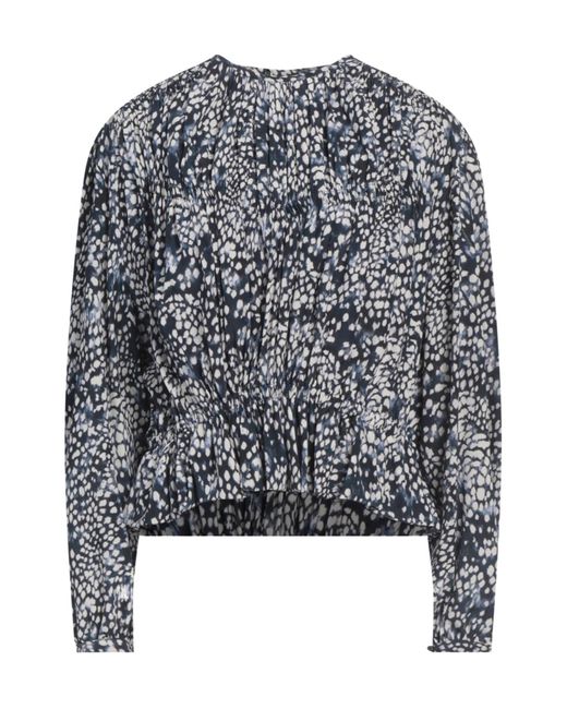 Isabel Marant Gray Ruffled Long Sleeve Top