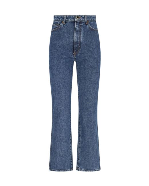 Khaite Blue Abigail Straight-Leg Jeans