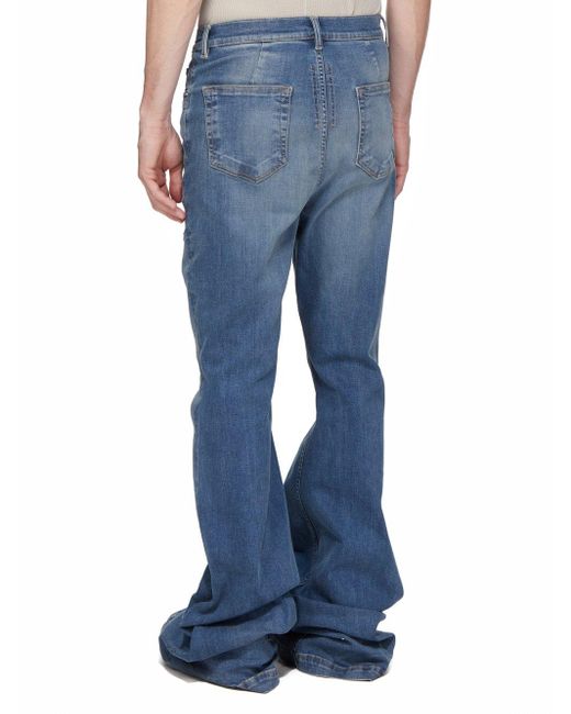 Rick Owens Hollywood Bolan Bootcut Jeans in Blue for Men | Lyst