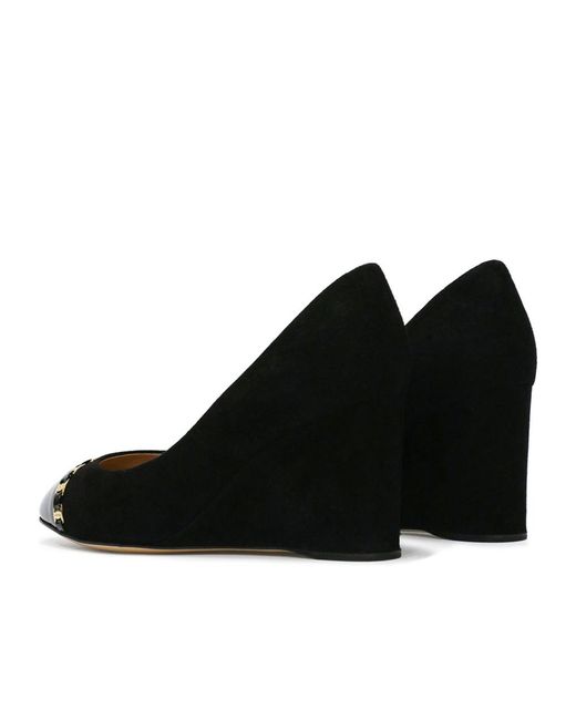 Ferragamo Black Wedge High Heels