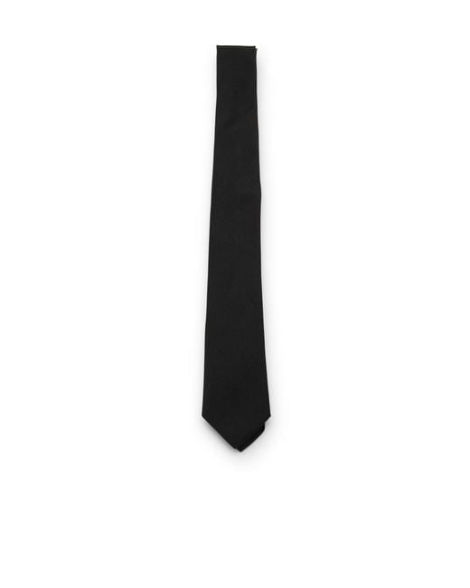 DSquared² Black Logo Patch Woven Tie for men