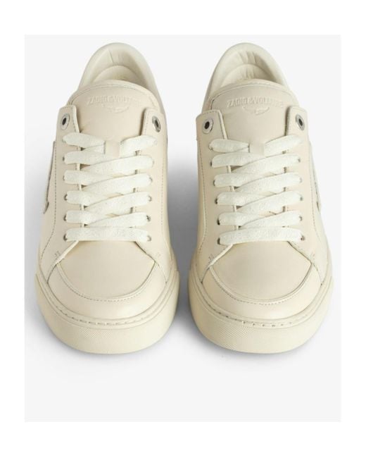 Zadig & Voltaire White Round-Head Casual Shoes