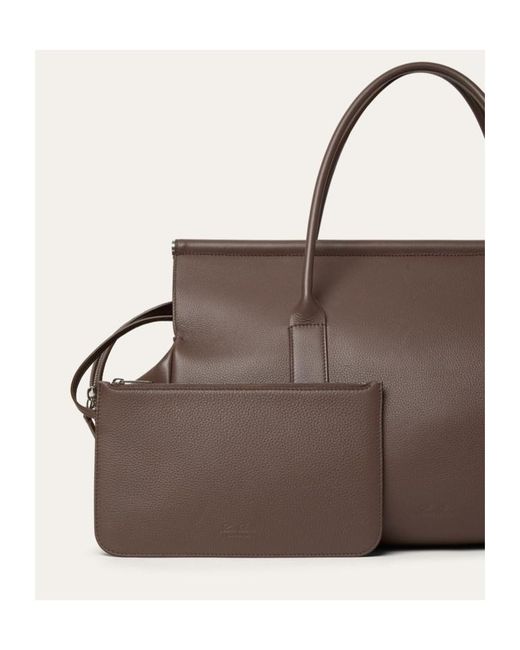 Loro Piana Brown Loom Weekender Bag L42 for men