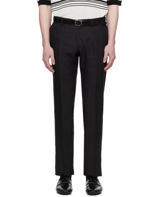Dolce & Gabbana Black Belt Loop Casual Pants for men