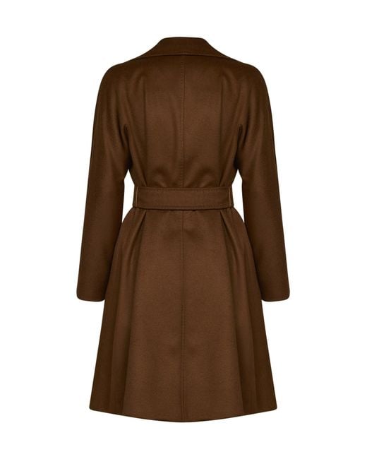 Max Mara Brown Studio Mstdravenna Belted Coat