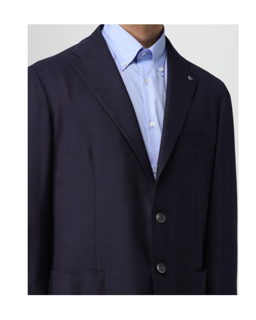 Tagliatore Blue Montecarlo Single-Breasted Blazer for men