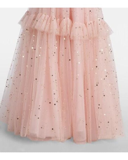 Jenny Packham Pink Sequined Gown