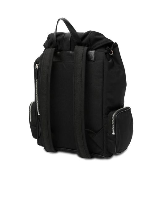 Stella McCartney Black Dartmoor Logo Charm Backpack