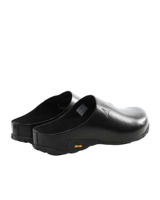 Roa Black Fedaia Slip-On Leather Mules for men