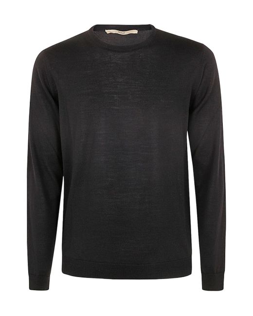 Nuur Black Round Neck Sweater for men