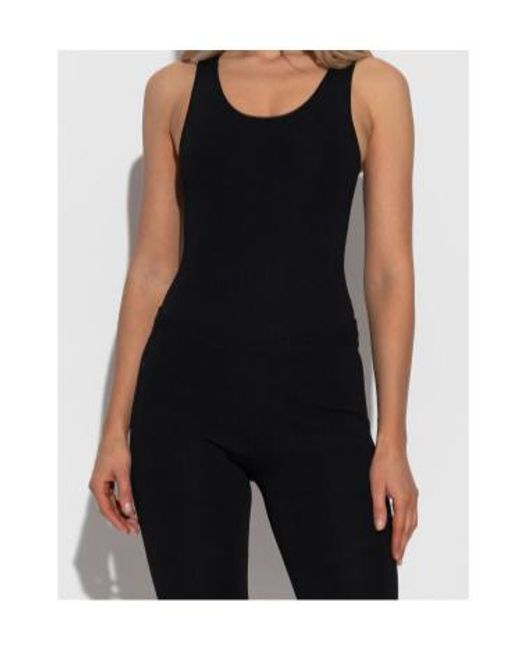 Entire studios Black Ribbed Playsuit
