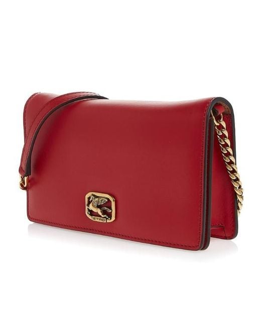 Etro Red Logo Shoulder Bag