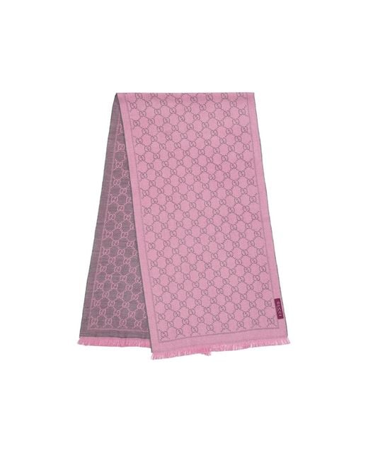 Gucci Pink Pure Wool Scarf