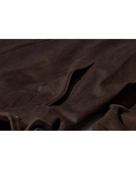Ssstein Brown Lapel Zip-Up Jacket for men