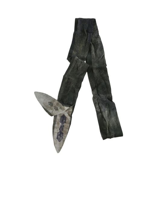 Ziggy Chen Black Pointed-Tip Scarf