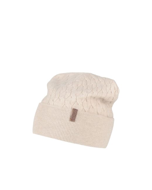 Brunello Cucinelli Natural Lightweight Knit Beanie