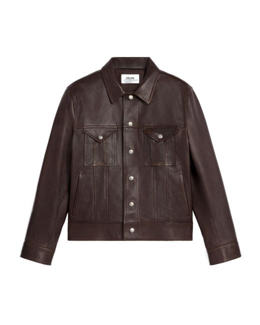 Céline Brown Trucker Jacket for men