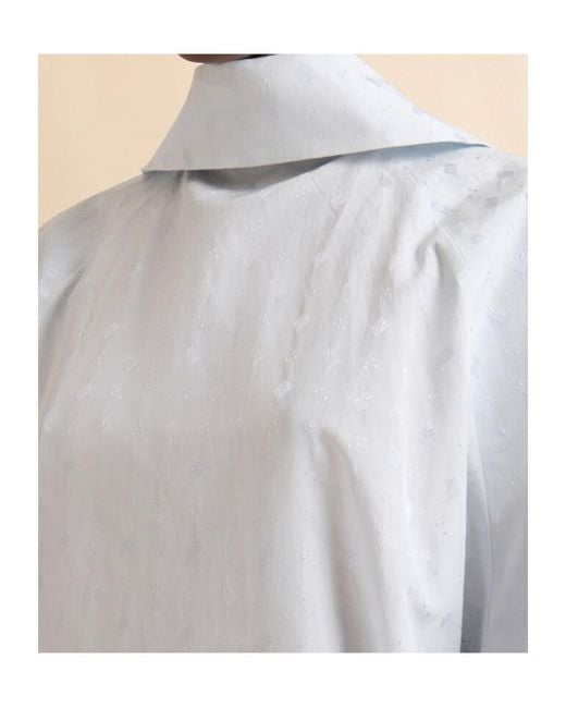 Marni White Jacquard Motif Balloon Top