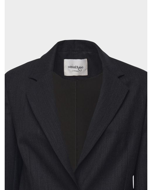 Ottod'Ame Black Ottod'Ame Two-Button Wool Jacket