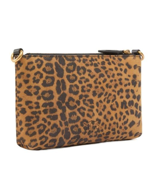 Pinko Brown Leopard Printed Mini Bag