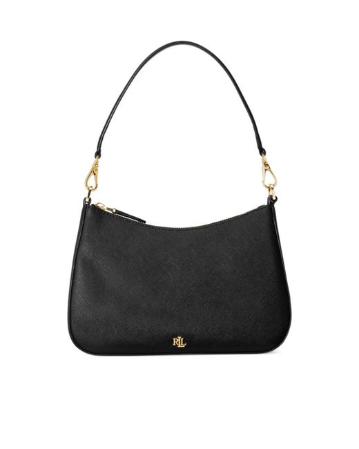 Ralph Lauren Black Danni Leather Shoulder Bag