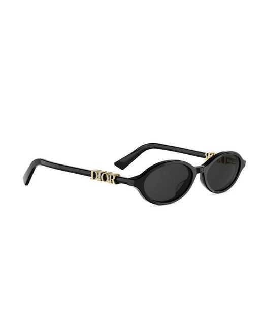 Dior White Eyewear Oval Frame Sunglasses
