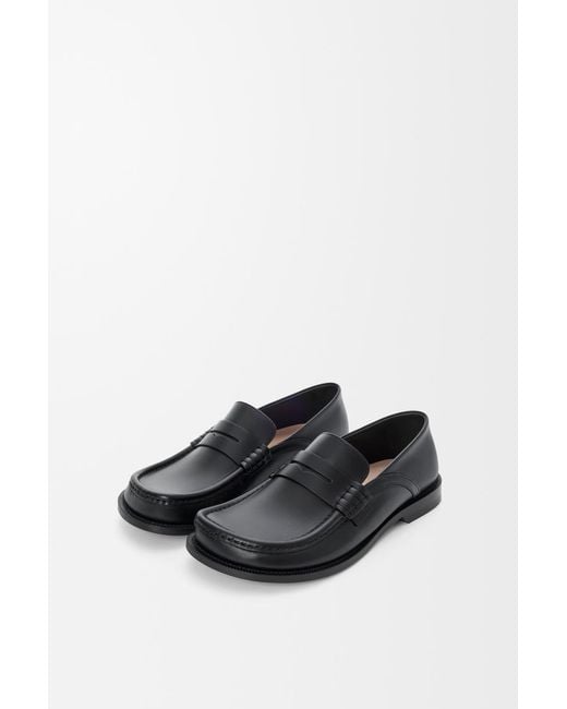Loewe Black Campo Flap Back Loafers for men