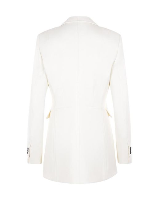 Bottega Veneta White V-Neck Tailored Blazer