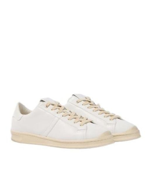 Jil Sander White Leather Low-Top Sneakers for men