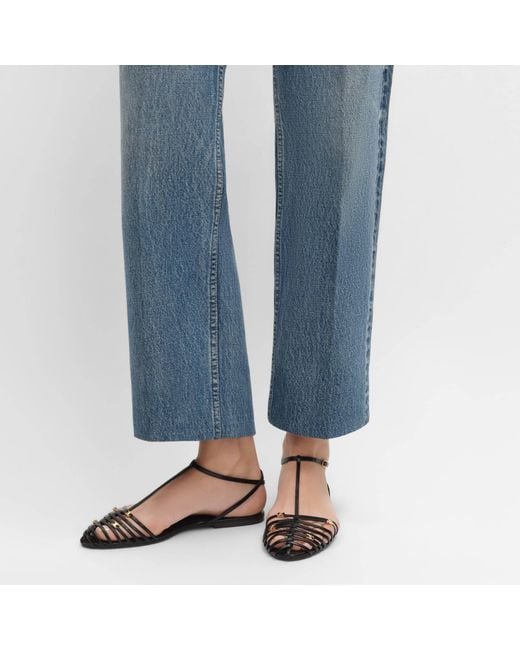 Céline Metallic Cage Flat Sandal