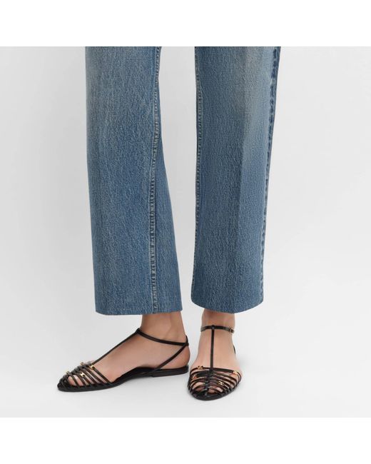 Céline Metallic Cage Flat Sandal