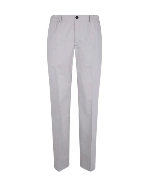 Incotex Gray Buttoned Trousers for men