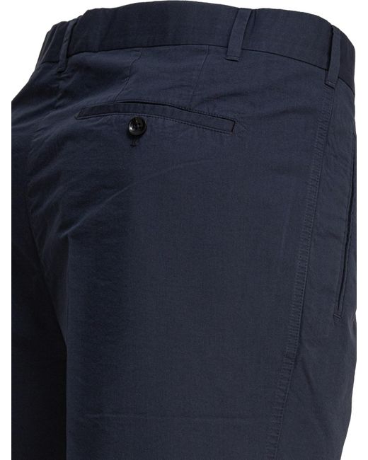 Tom Ford Blue Pleated Poplin Pants for men
